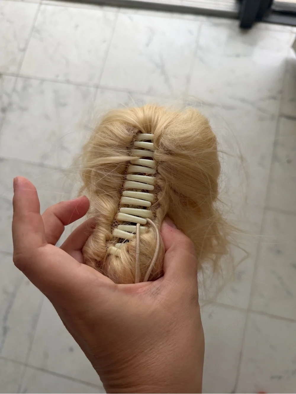 Blonde Clip-In Hair Extension Piece - Natural Light Blonde